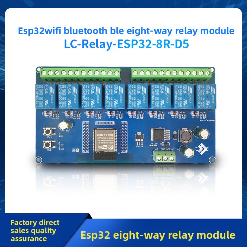 Relay 8 Channel Board - Płytka rozwojowa DC5-30V ESP32, 8-kanałowy moduł