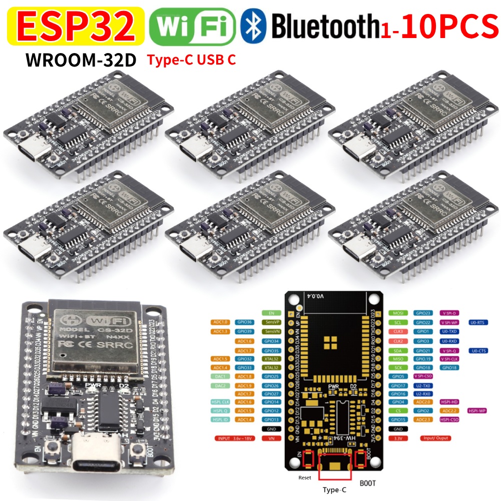 Home Automation Industry - Moduł płytki rozwojowej WiFi+Bluetooth ESP32 WROOM-32D,
