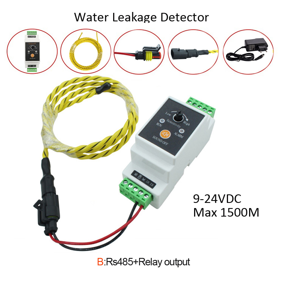 Water Leak Detector Wired - 1 zestaw drutowy detektor wycieku wody