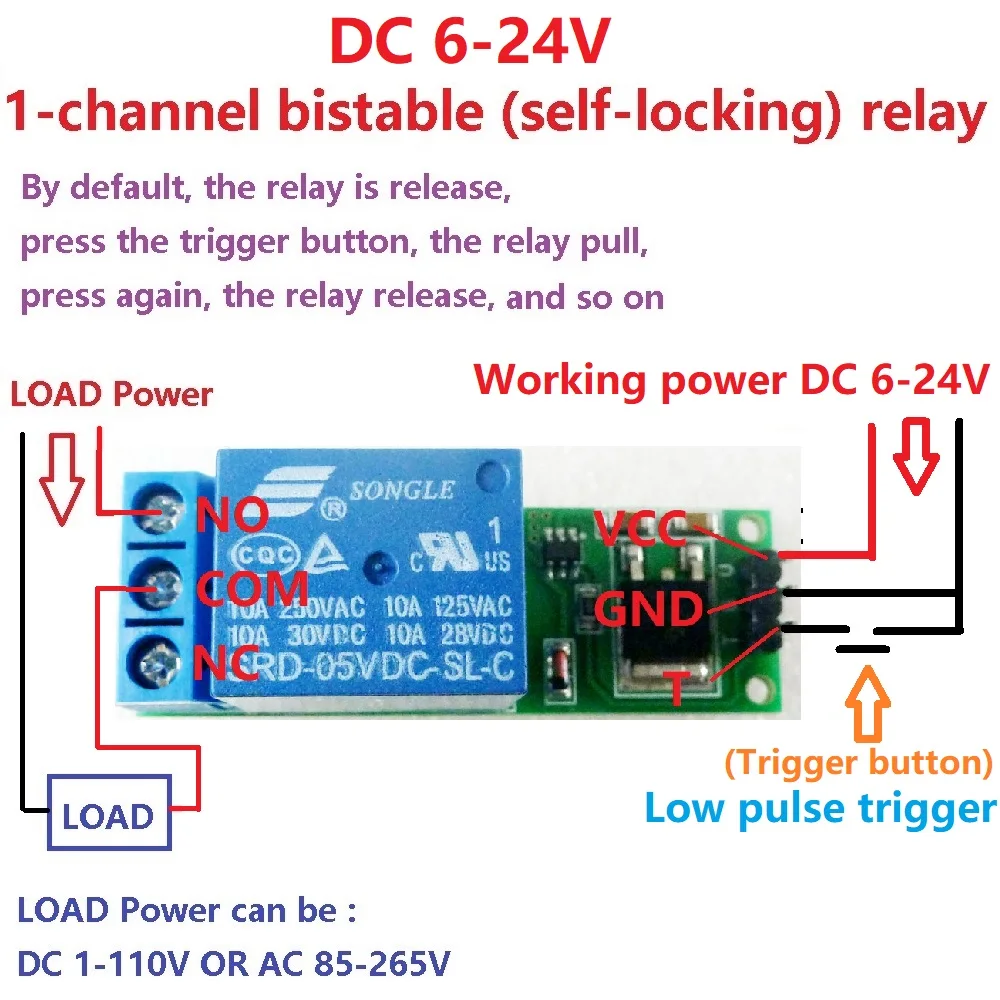 Shelly Relay Module - Moduł przekaźnika bistabilnego DC 6V 9V