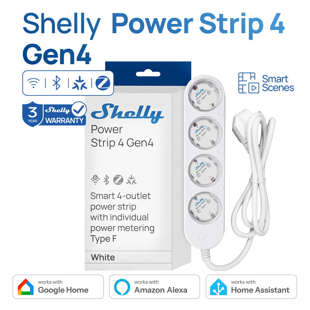 Shelly Relay Module - Listwa zasilająca Shelly Power Strip 4