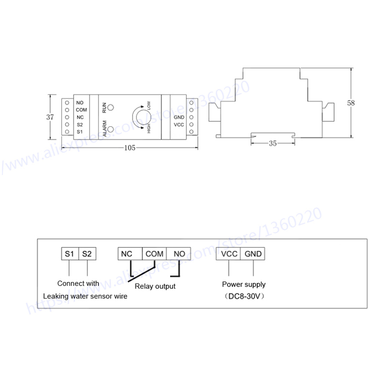 z przewodem czujnika 2m 35mm D – Water Leak Detector Wired recenzja i cena